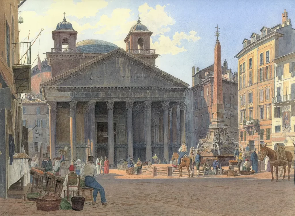 The Pantheon drawing showing History of Structural Engineering